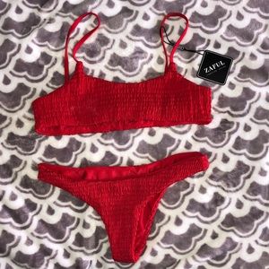 Zaful Red bikini top and bottom